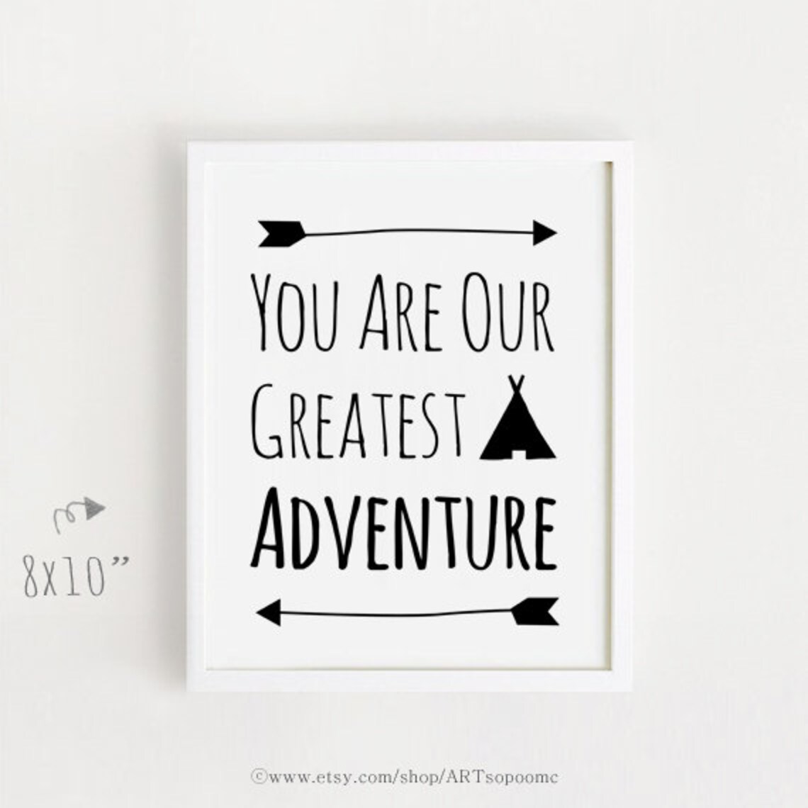 Greatest Adventure Nursery Art Print, Black And White