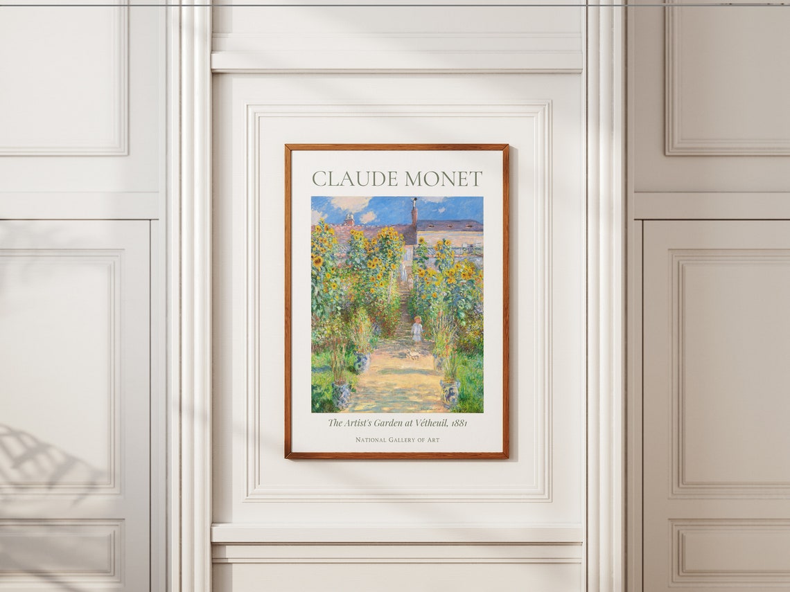 Claude Monet Art Print The Artists Garden At Vtheuil Monet Exhibition Poster Monet Painting Vintage Home Poster Famous Artist Posters - Image 5