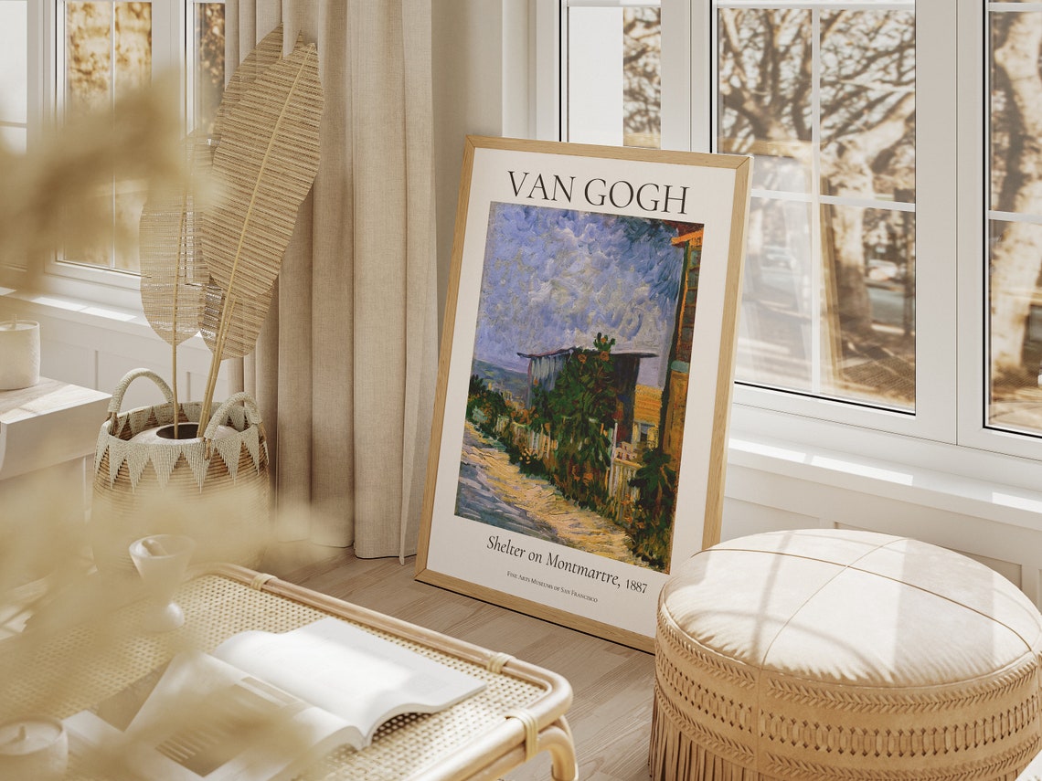 Van Gogh Shelter on Montmartre Paris Street 1887 Exhibition Art Poster - Image 5