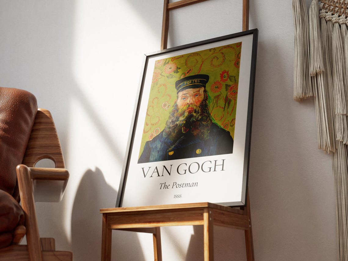 Van Gogh The Postman Joseph Roulin Portrait 1888 Museum Art Poster - Image 4