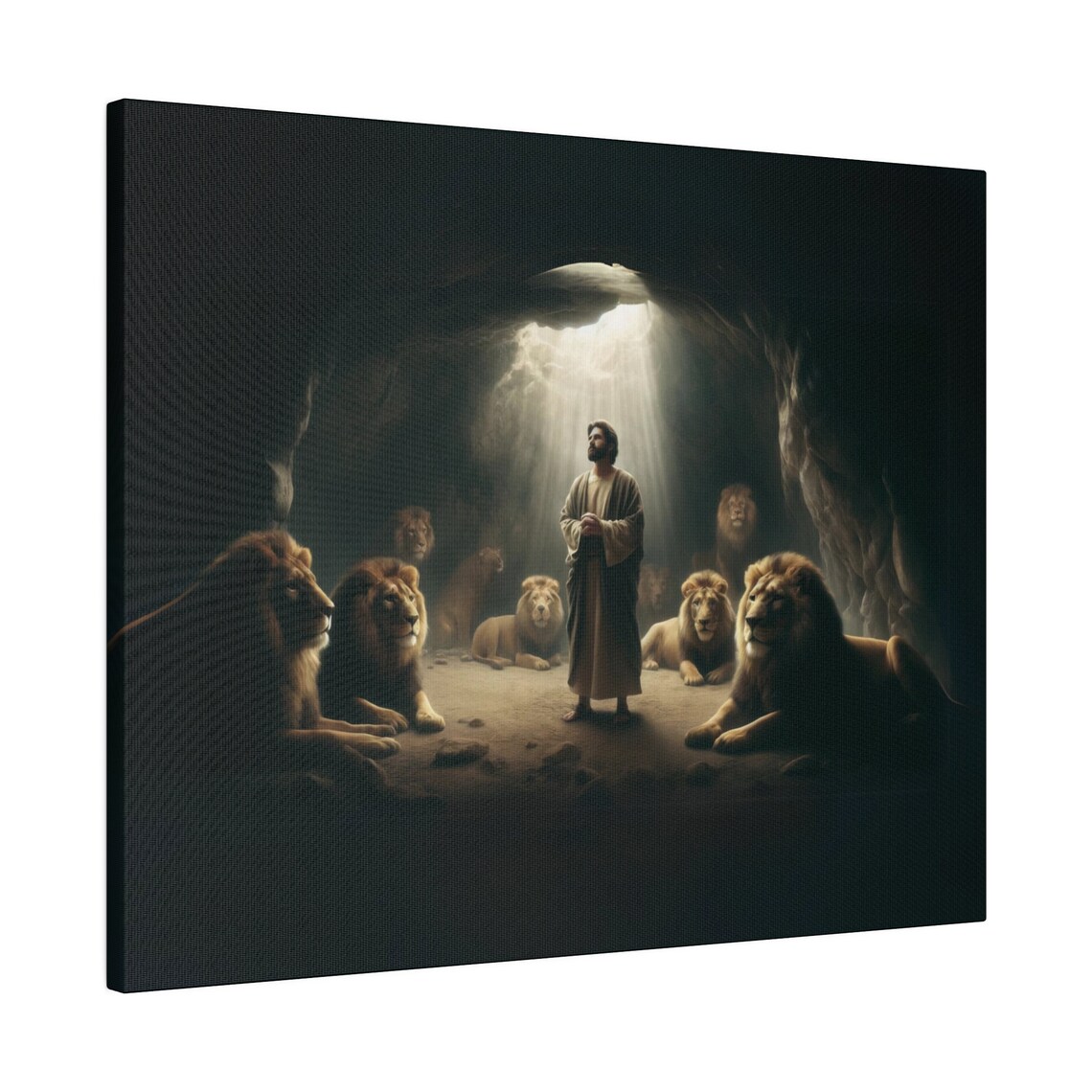 Daniel In The Lions Den Bible Story Christian Faith Art Poster