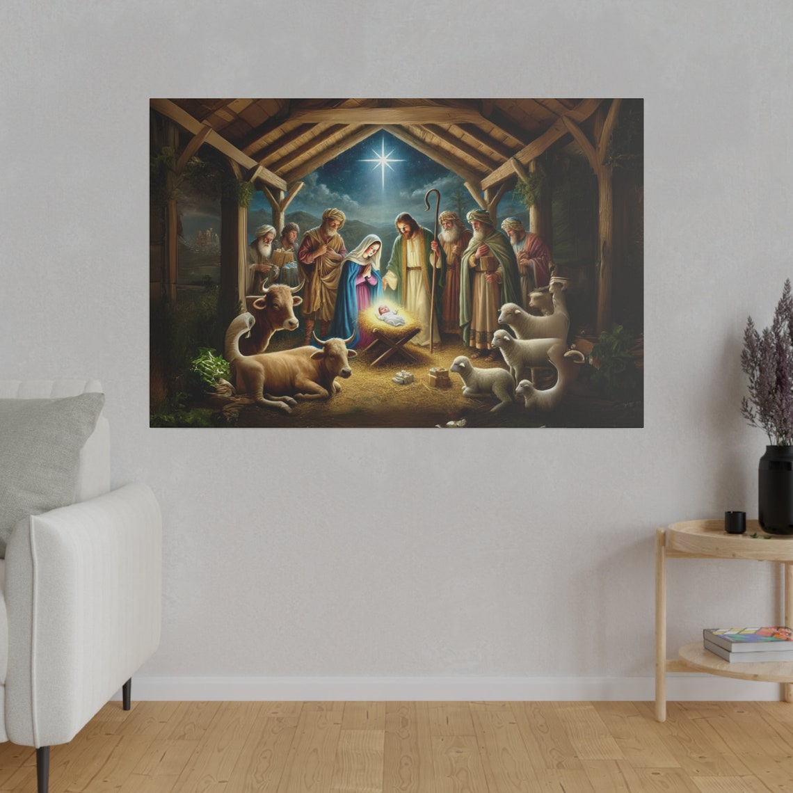 The Nativity Baby Jesus Manger Under The Star Christmas Poster - Image 4