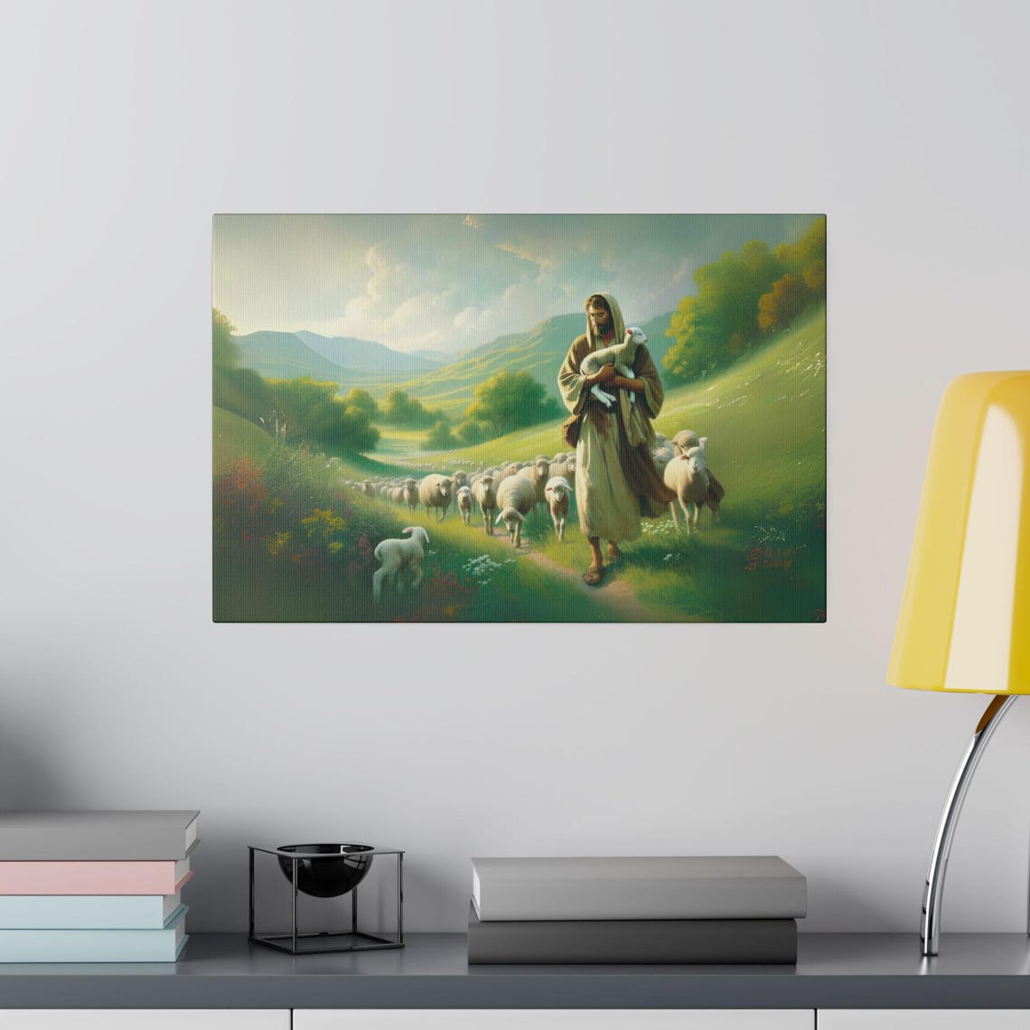 The Good Shepard Matte Print Christian Inspired Artwork From The Bible Fast Shipping - Image 2