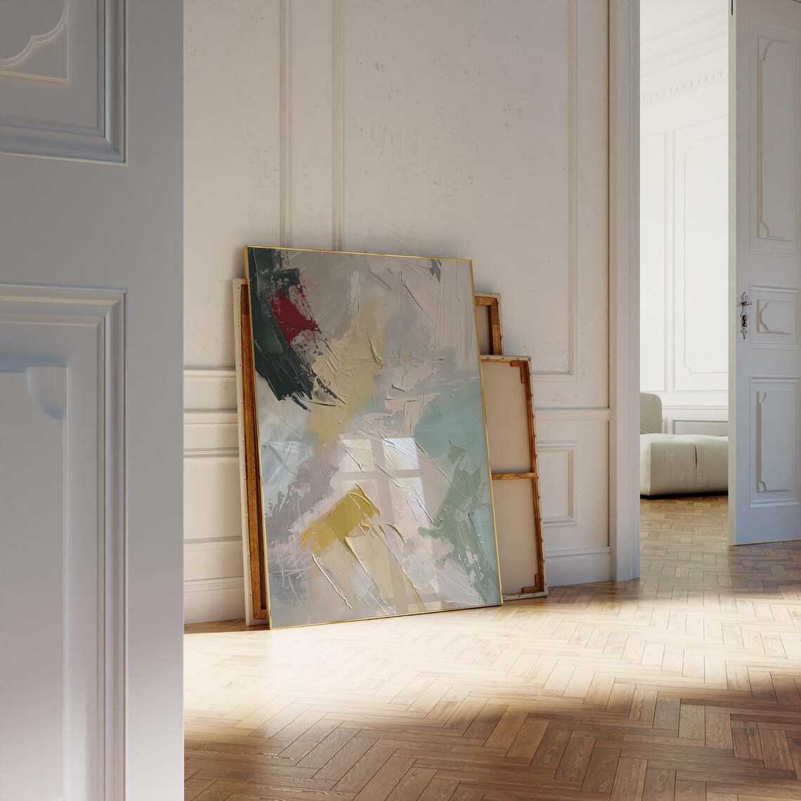 Scandinavian Minimalistic Abstract Art Print, Neutral - Image 4