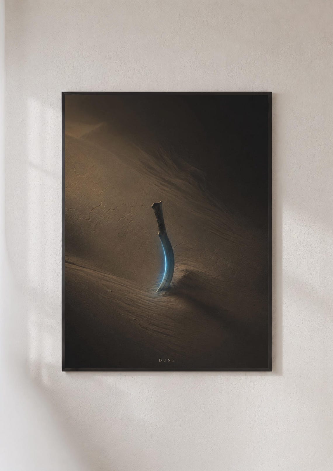 Dune Crysknife Glowing Blade Desert Dark Sci Fi Movie Poster