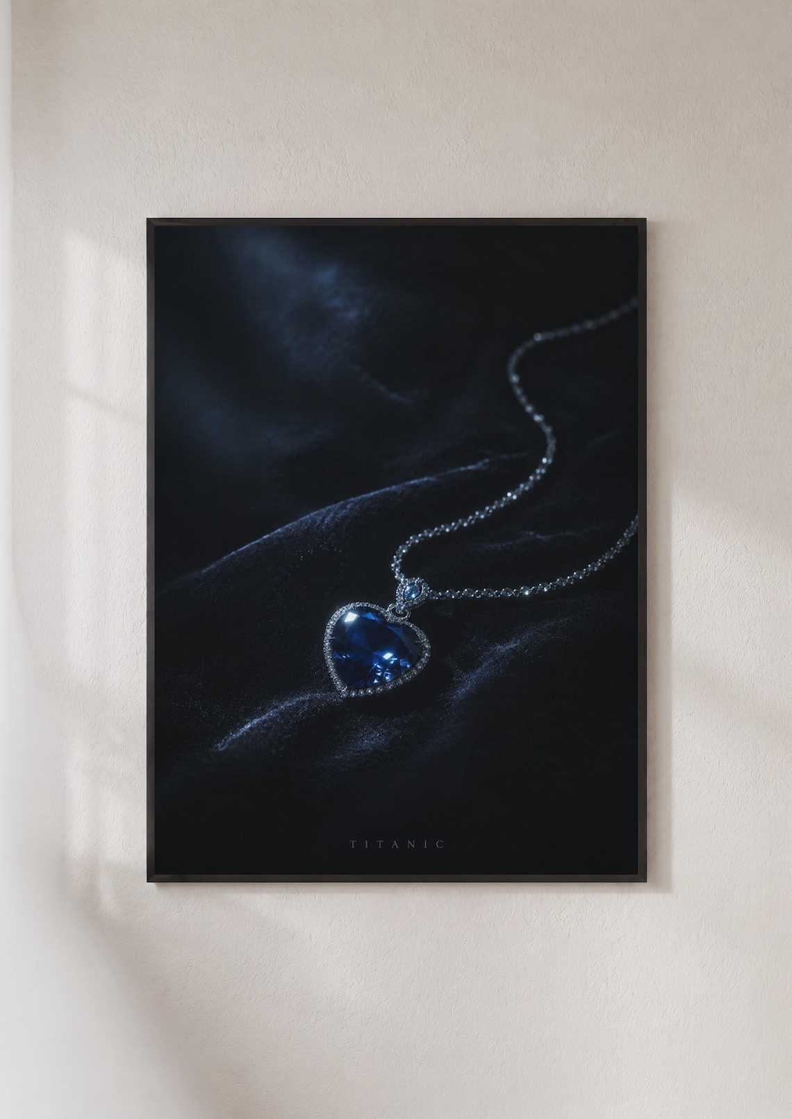 Titanic Heart Of The Ocean Necklace Moody Dark Romantic Movie Poster