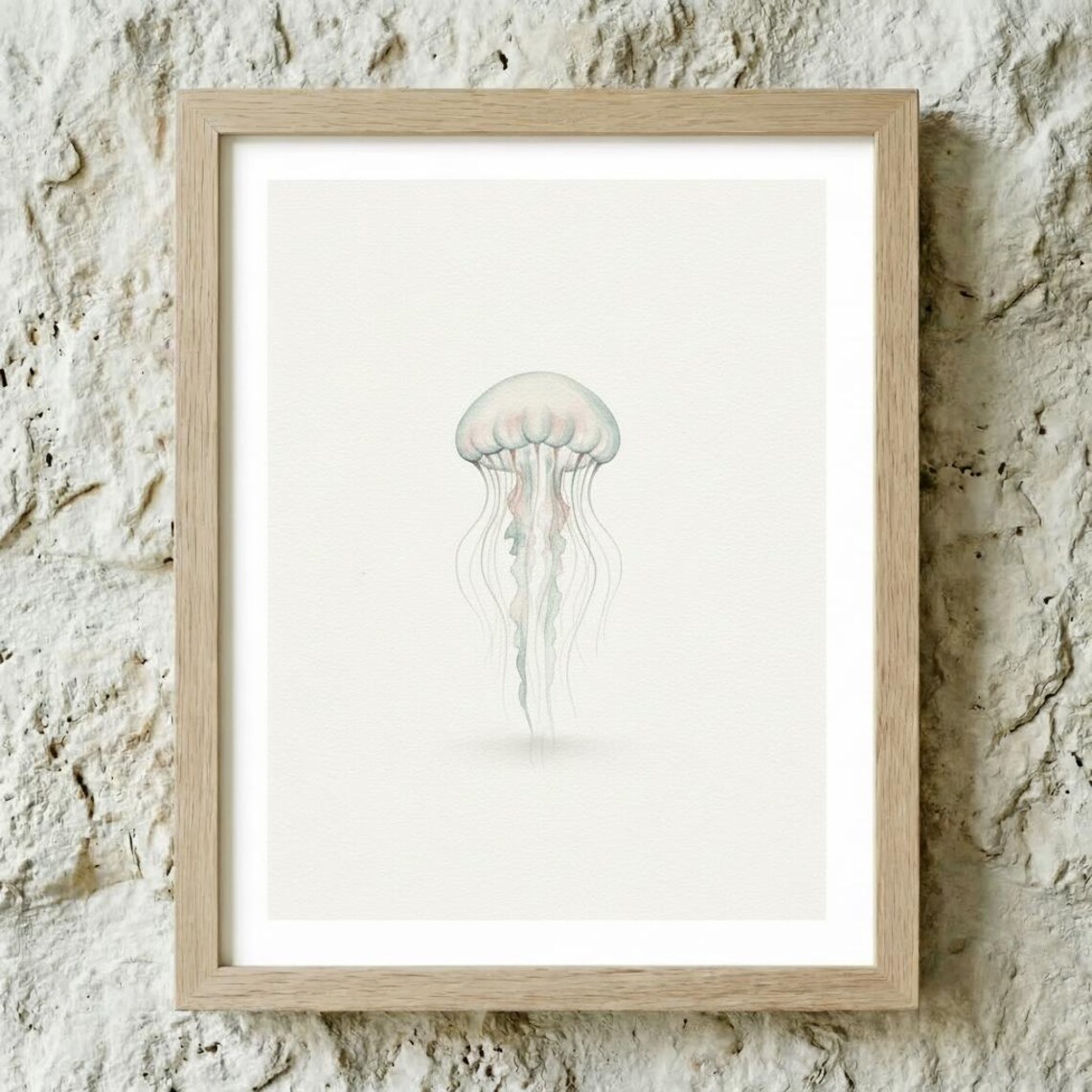 Jellyfish Print, Minimal Ocean Decor Art Print