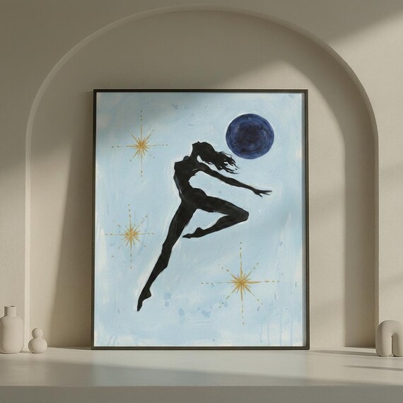 Silhouette Wall Art Minimalist Dance Abstract Print
