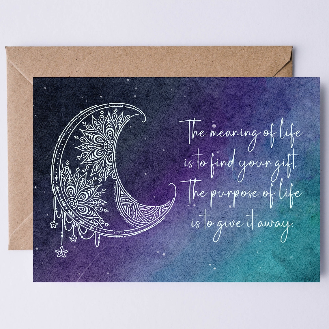 Meaning Of Life Quote, Graduation Card Art Print