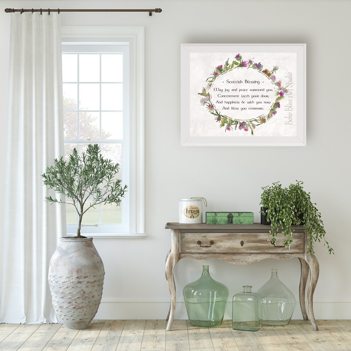 Scottish Blessing Thistle Art Print for Home and Weddings - Image 2