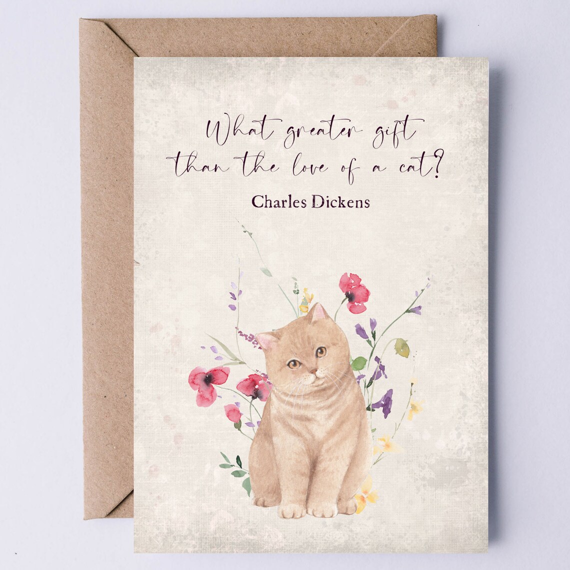 Buff Kitten Sympathy Art Print for Cat Loss Tribute