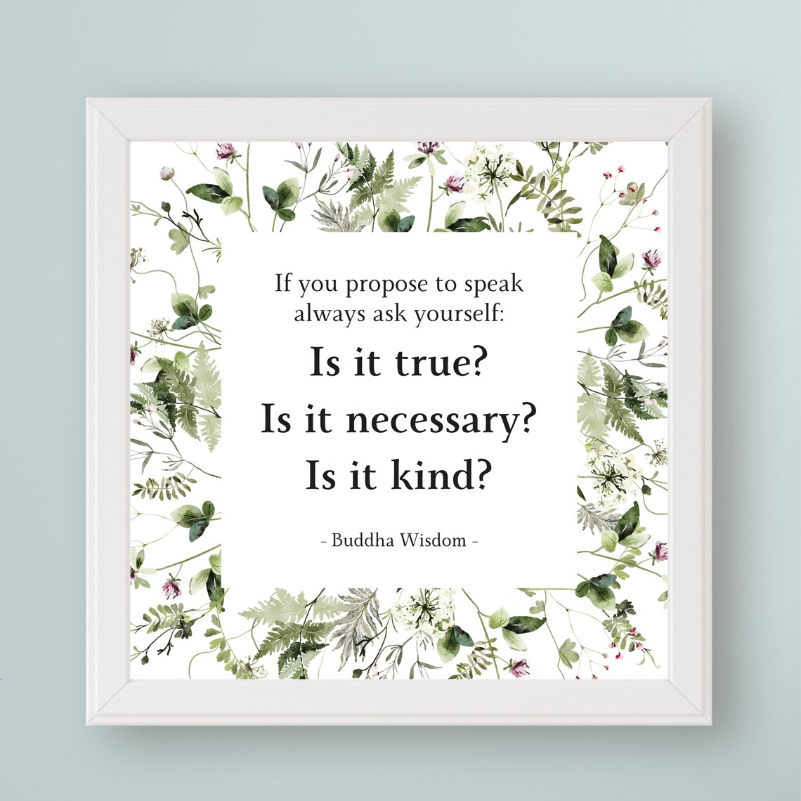 Buddha Quote, Mindfulness Wall Art Poster Print