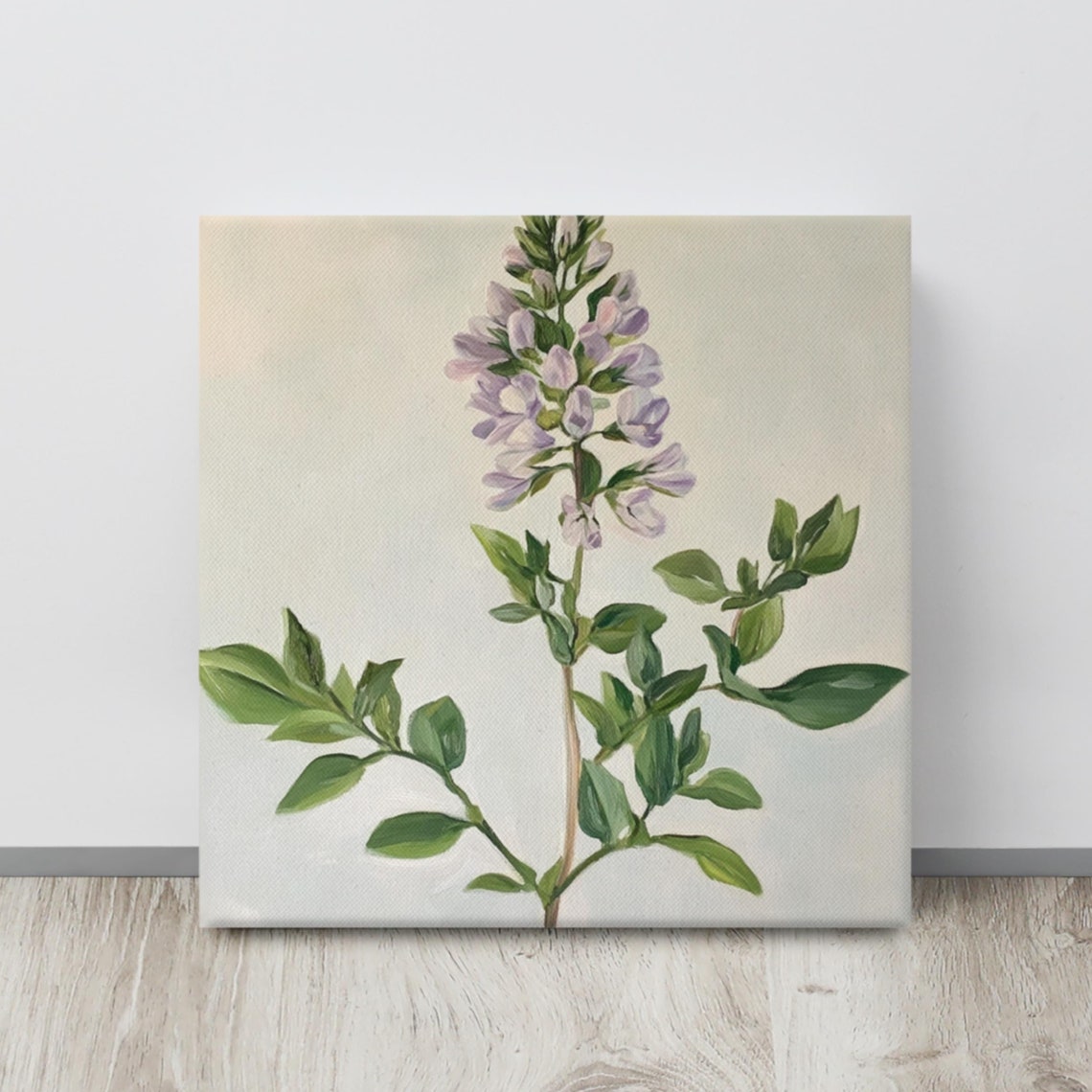 Alfalfa Flower Spike Lavender Blossoms Cream Botanical Wall Art