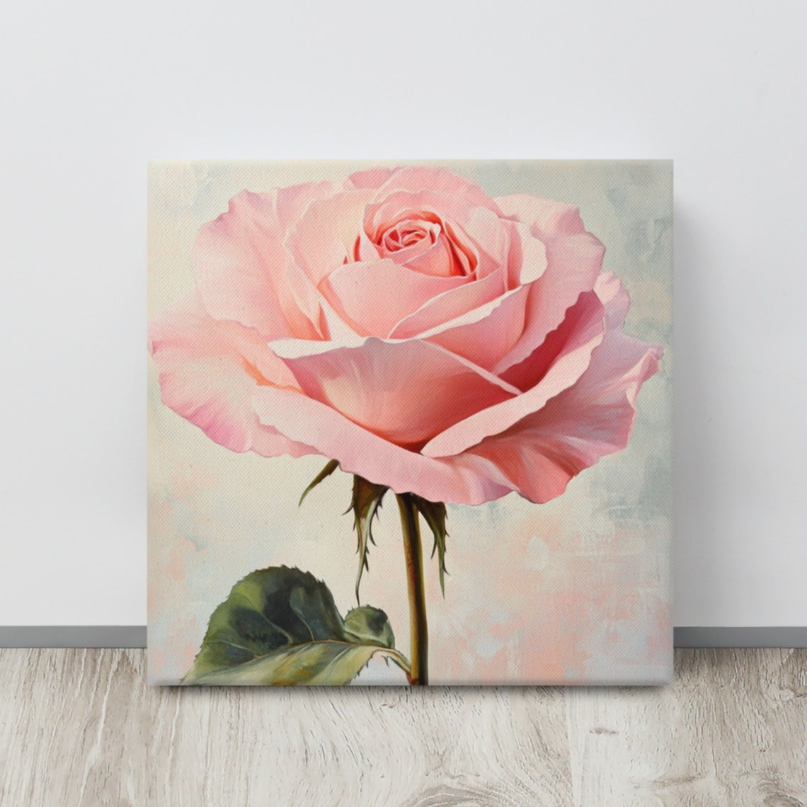 Pink Rose Print Large Painting Print Flower Wall Art Pink Rose Art Rose Painting Print Living Room Art Pink Wall Art