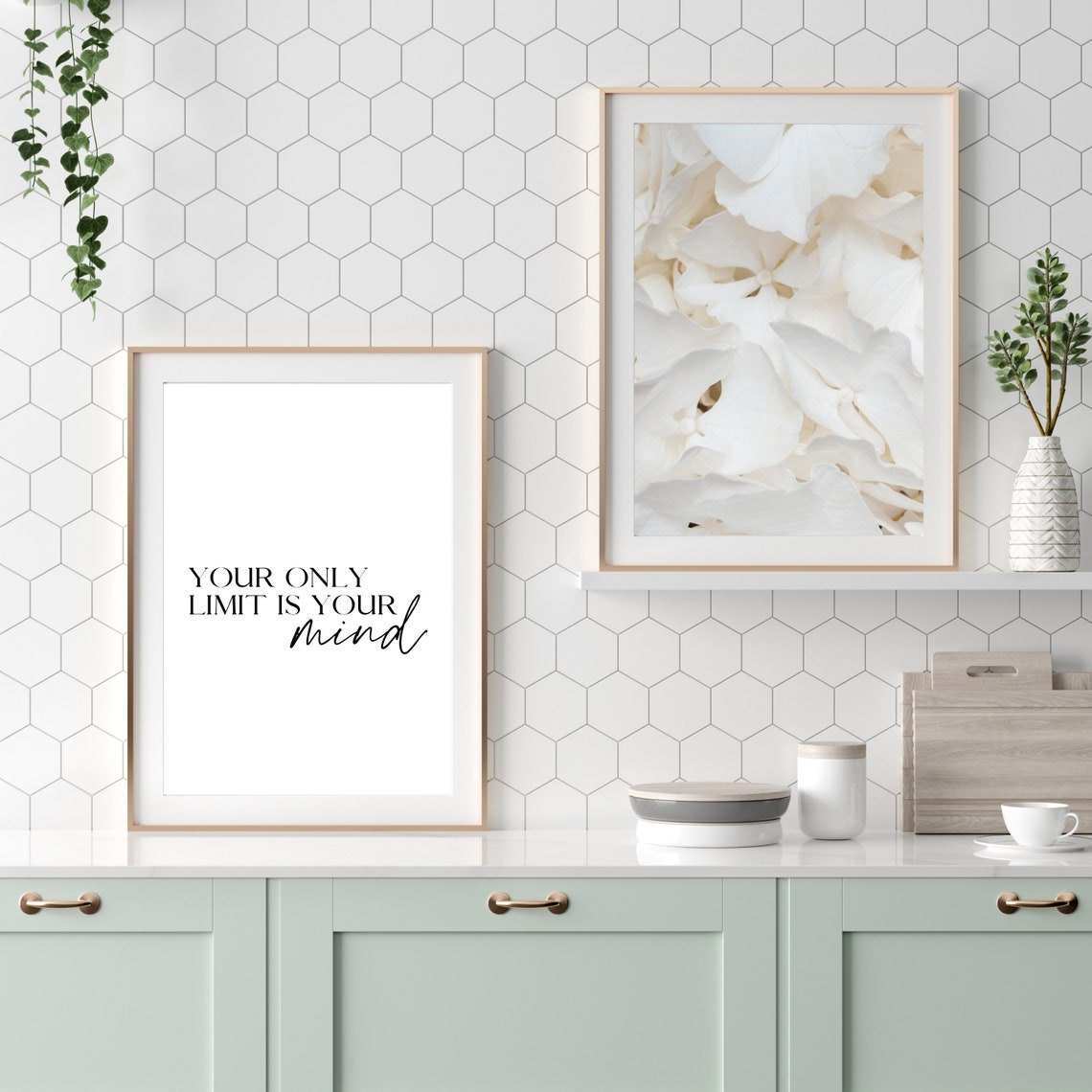 Your Only Limit Is Your Mind Motivational Quote Minimalist Wall Poster - Image 3