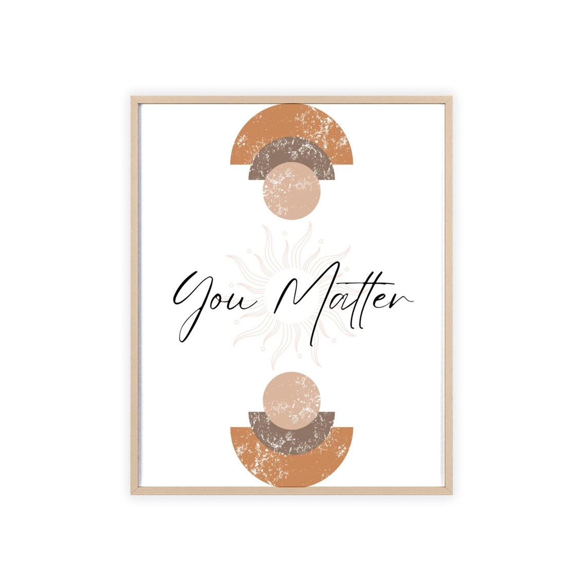 You Matter Boho Terracotta Arches Sun Minimalist Affirmation Poster - Image 3