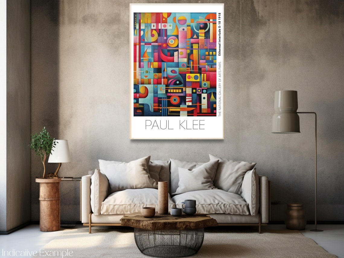 Paul Klee Inspired Bright Geometric Abstract Shapes Art Poster - Image 3