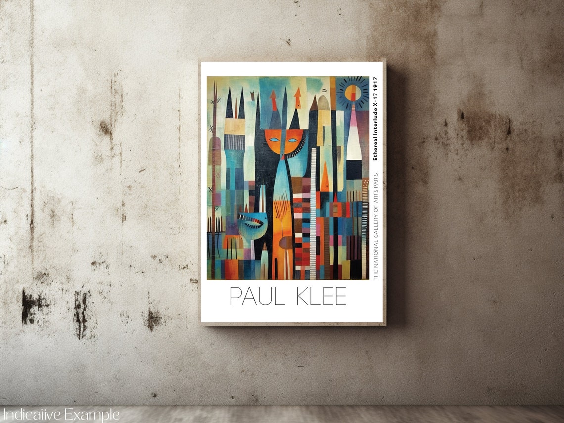 Paul Klee Ethereal Interlude X-17 1917 Abstract Towers Art Poster - Image 2