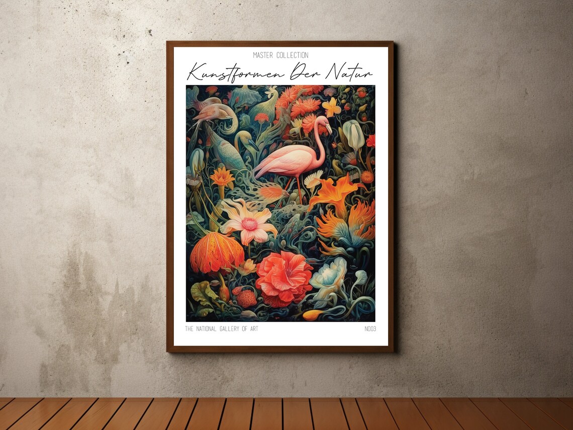 Kunstformen Der Natur Flamingo Exotic Vibrant Flowers Poster