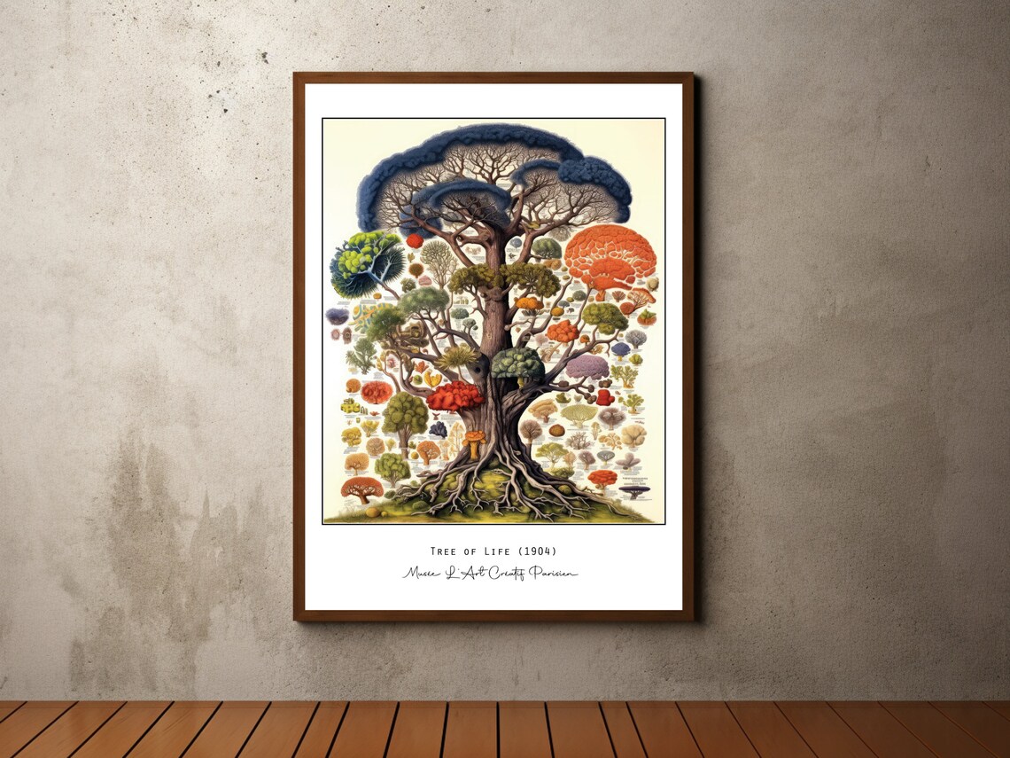 Tree Of Life 1904 Haeckel Inspired Natural History Art Poster