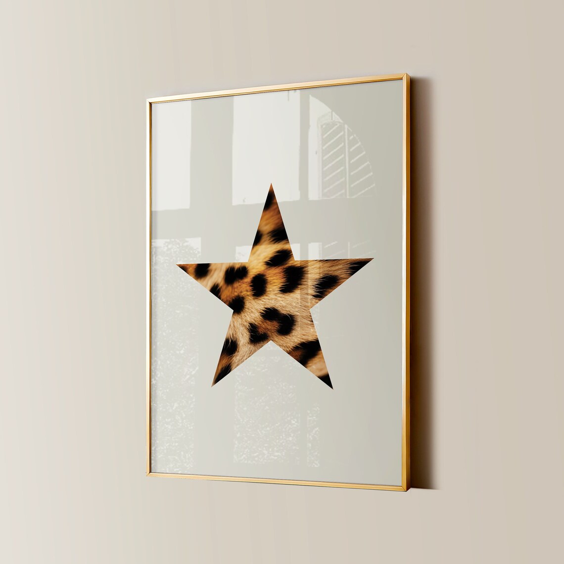 Leopard Star Retro Y2K Aesthetic Art Print