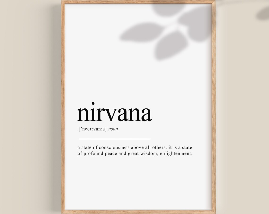 Nirvana Definition Dictionary Wall Art Print