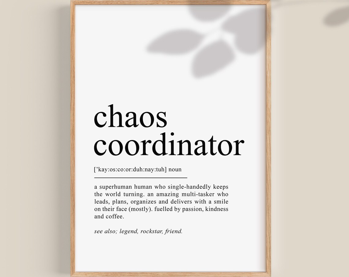 Chaos Coordinator Funny Office Manager Art Print