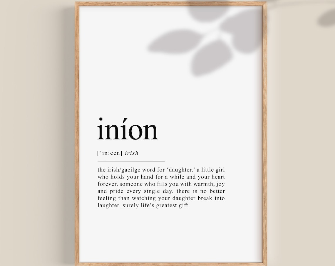 Irish Definition Print for Daughter, Wall Art