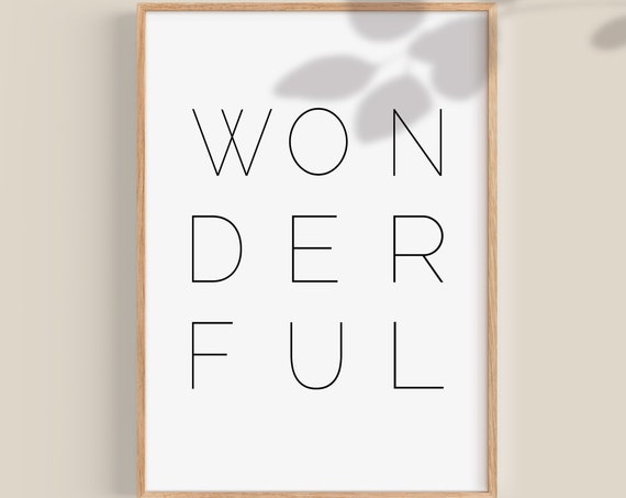 Wonderful Print Wonderful Poster Self Love Prints Teen Girl Room Decor Inspirational Quotes Positive Affirmations Art