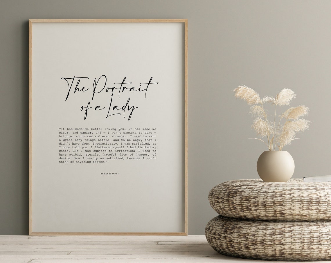 Wedding Gift For Wife Henry James Portrait Of A Lady Poem Love Poem Soulmate Poems Soulmate Gift Wife Gift Engagement Gift