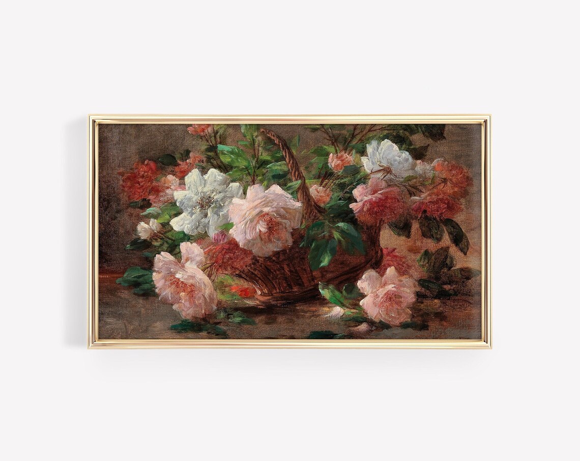 Vintage Spring Flowers Still Life Art Print