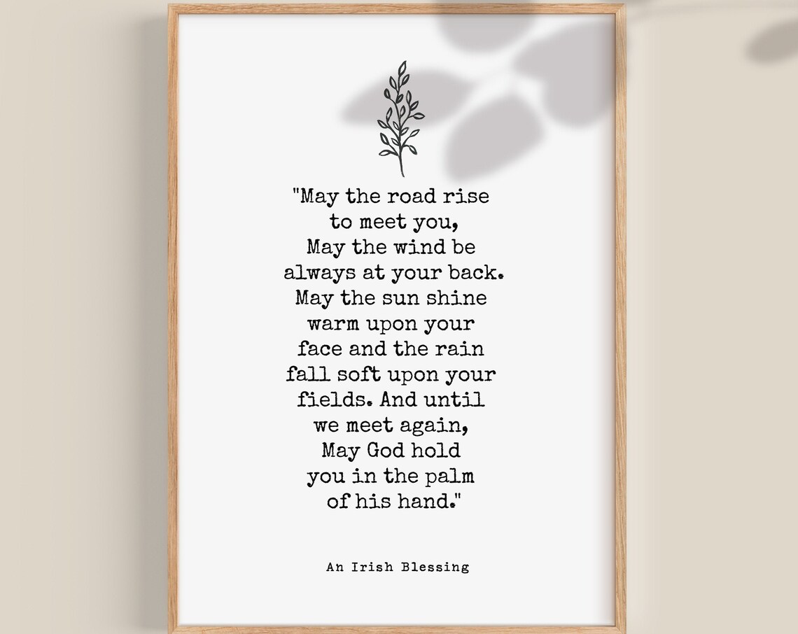 Irish Blessing Print, Irish Home Blessing Wall Art