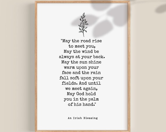 Irish Blessing Print, Irish Home Blessing Wall Art