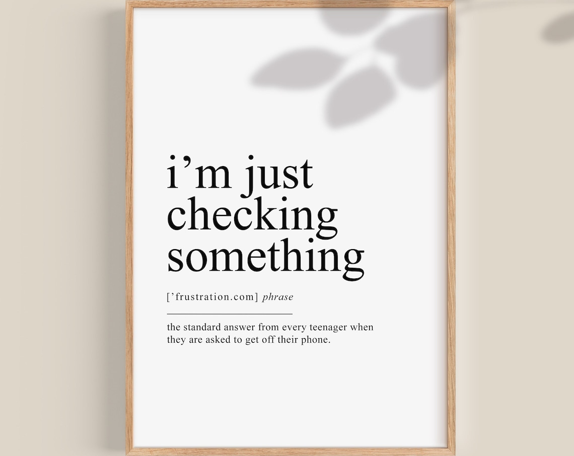 Funny Definition Poster, Teen Bedroom Decor