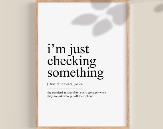 Funny Definition Poster, Teen Bedroom Decor