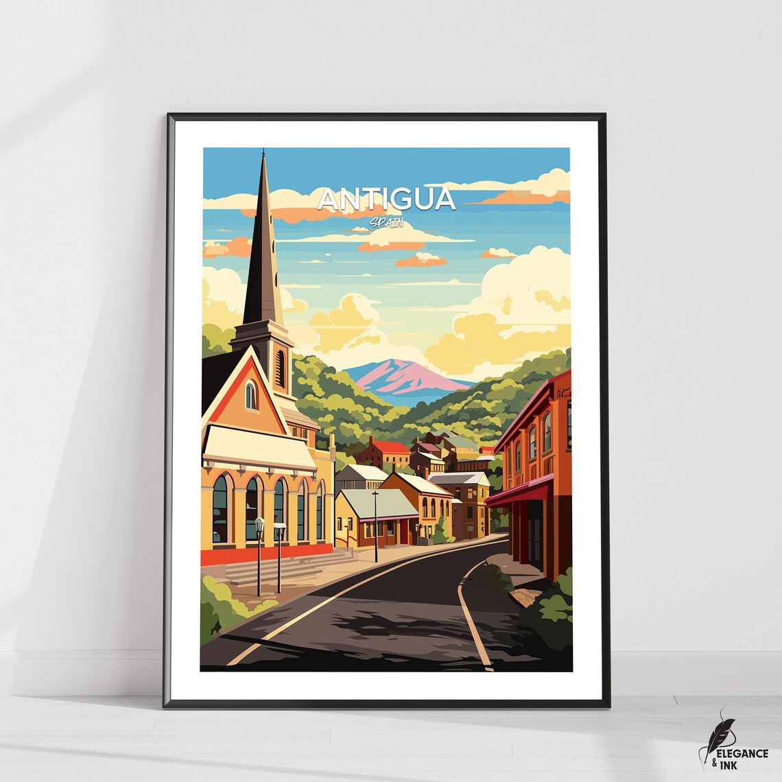 Antigua Travel Print Wall Artantigua Minimalist Painting Home Decorantigua City Photoantigua Modern Poster Artwork