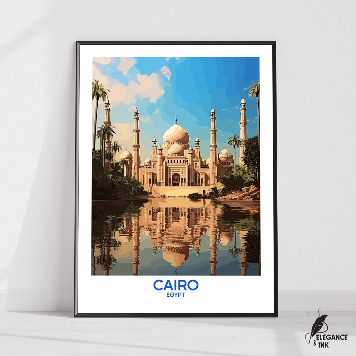 Cairo Postercairo Travel Printcairo Wall Artcairo Decorcairo Illustrationcairo Art Gift Ideacairo Wedding Anniversary