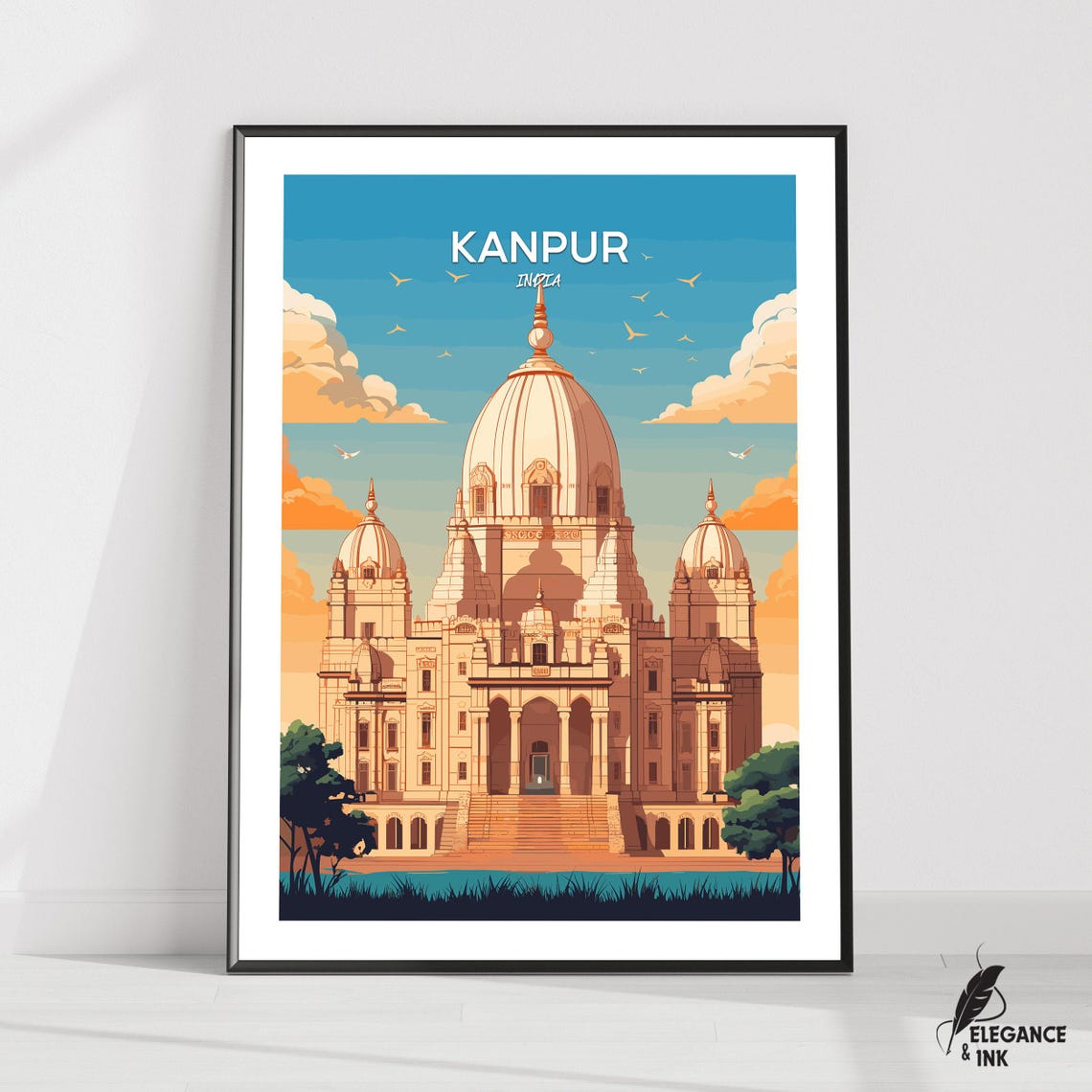 Kanpur Travel Print Wall Artkanpur Minimalist Painting Modern Poster Artworkuttar Pradesh Home Decor Exhibition City Photo