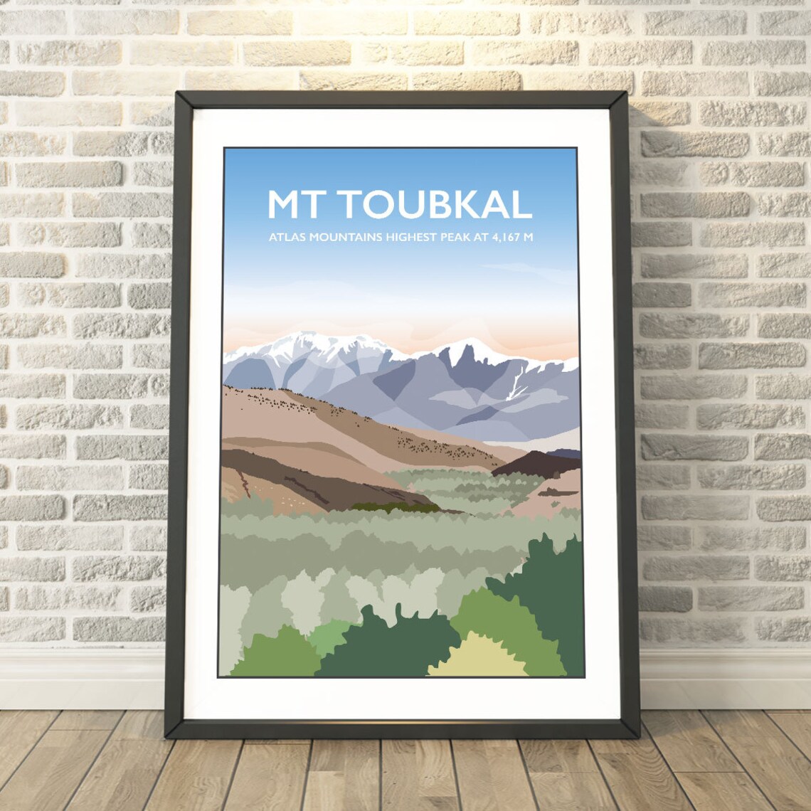 Mount Toubkal Atlas Mountains Morocco Travel Poster