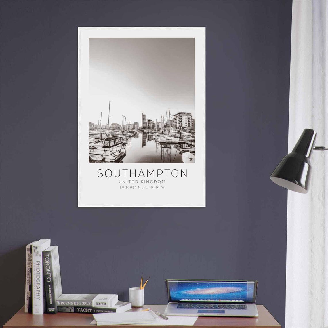 Southampton United Kingdom Travel Photo Poster Bw Southampton Travel Print Minimalist Travel Poster Print - Image 3