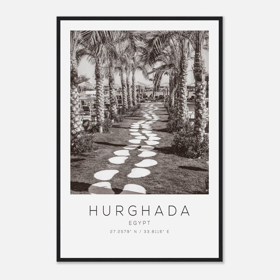 Hurghada Egypt Travel Poster, Minimalist
