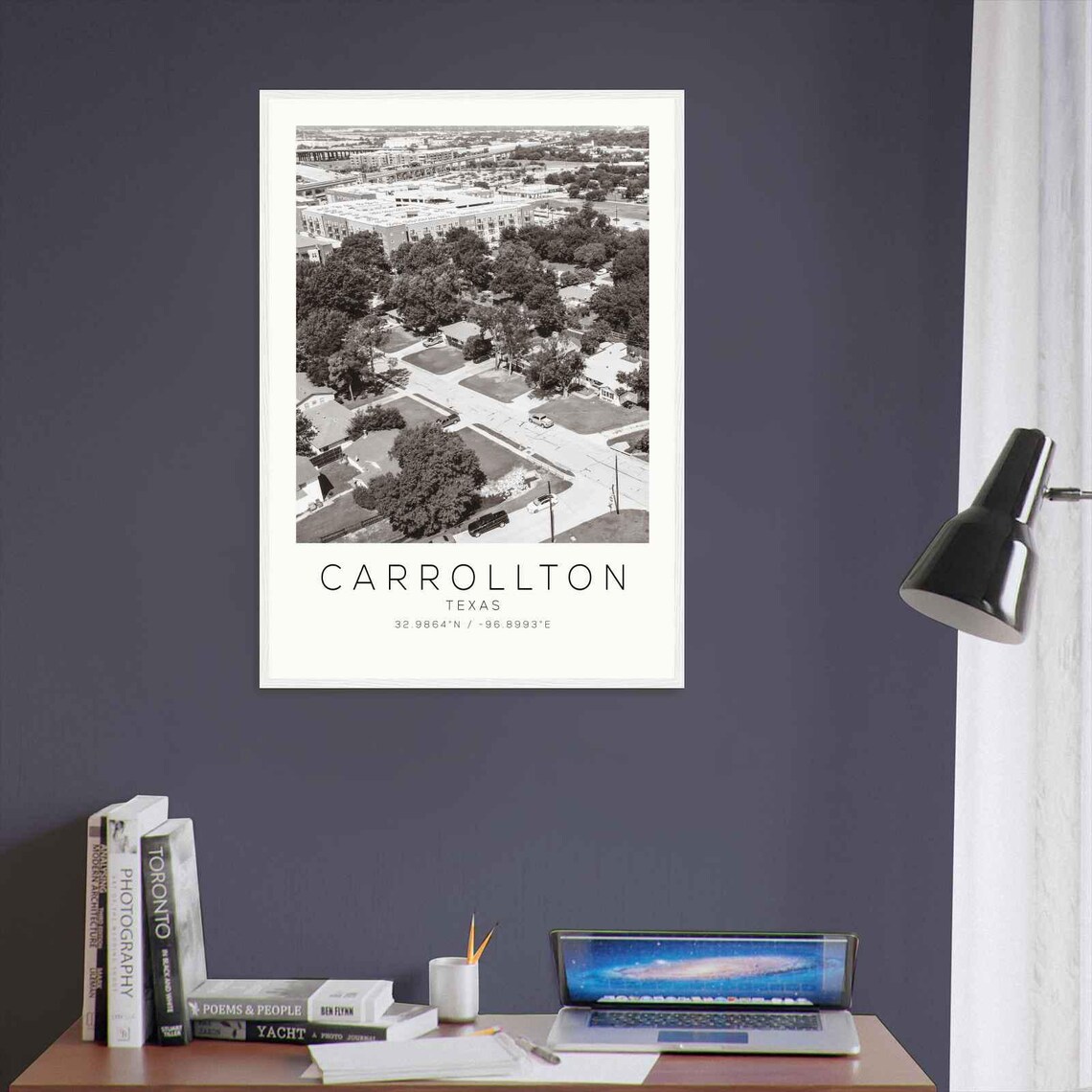 Carrollton Texas Suburban Neighborhood Aerial View Travel Poster - Image 3