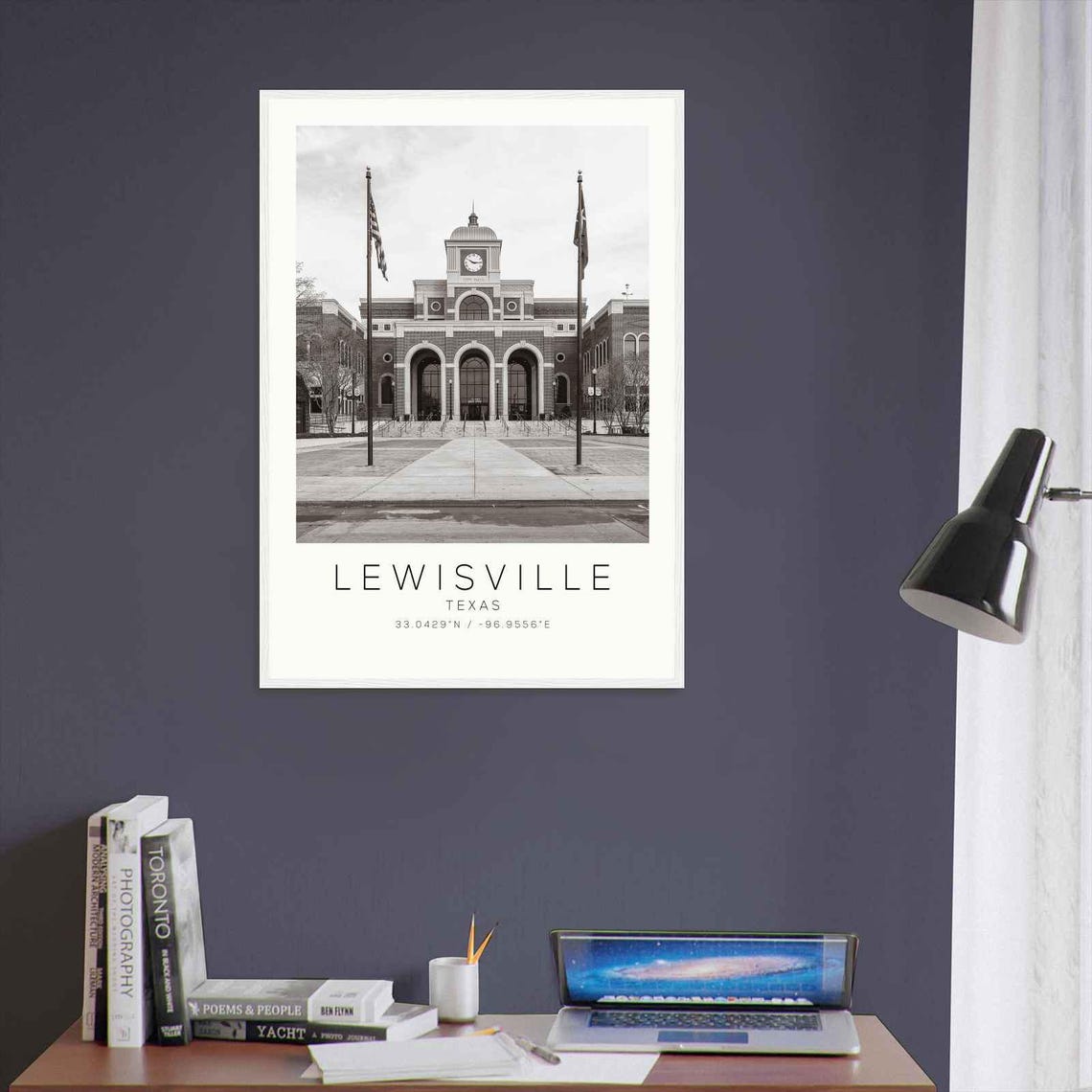 Lewisville Texas Photo Travel Poster Lewisville Travel Print Minimalist Travel Print - Image 3