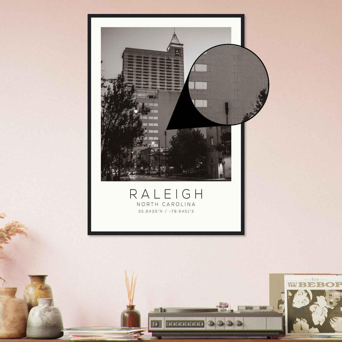 Raleigh North Carolina Ds1 Photo Travel Poster Raleigh North Carolina Travel Print Minimalist Travel Print - Image 4