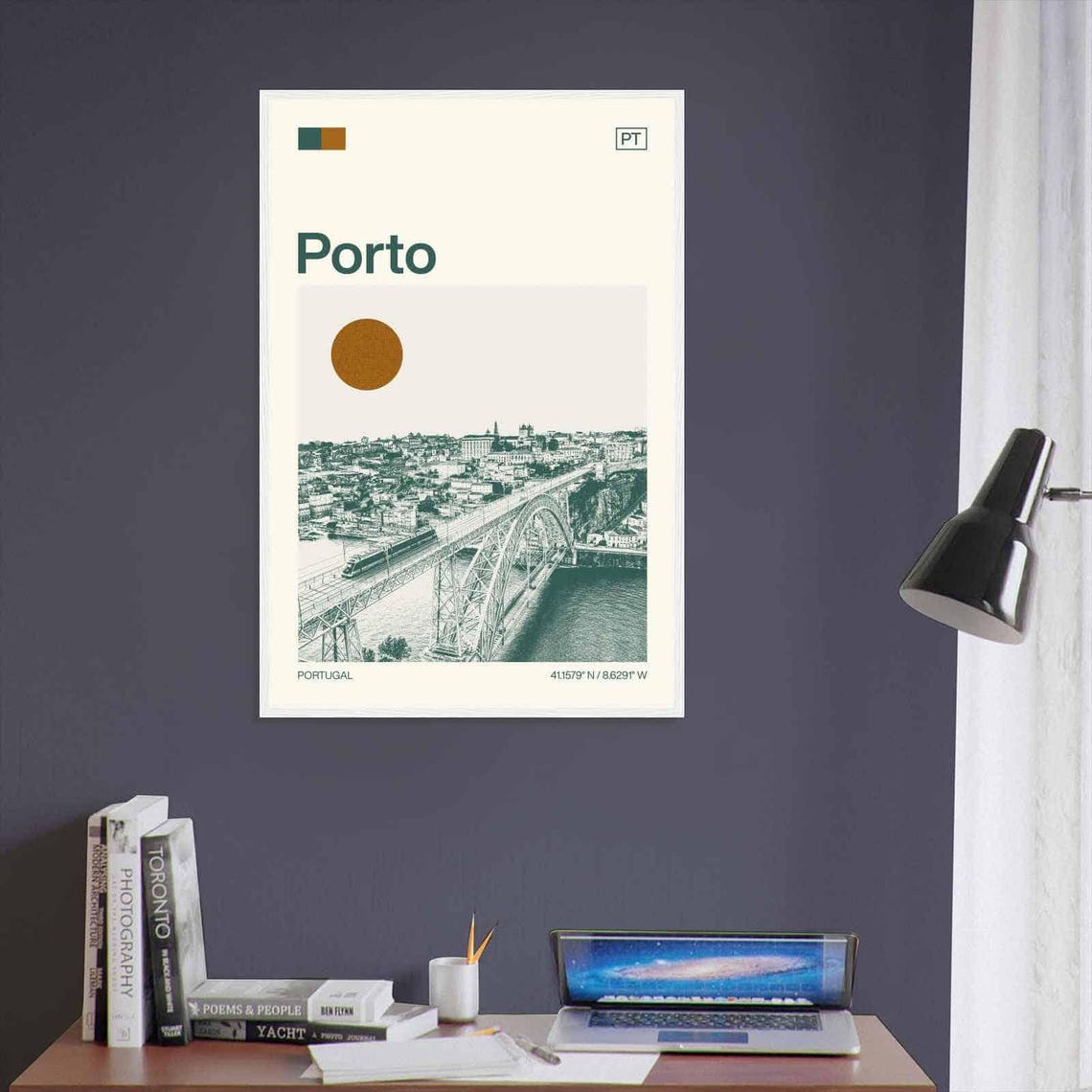 Porto Portugal Dom Luis I Bridge River Minimalist Travel Poster - Image 3