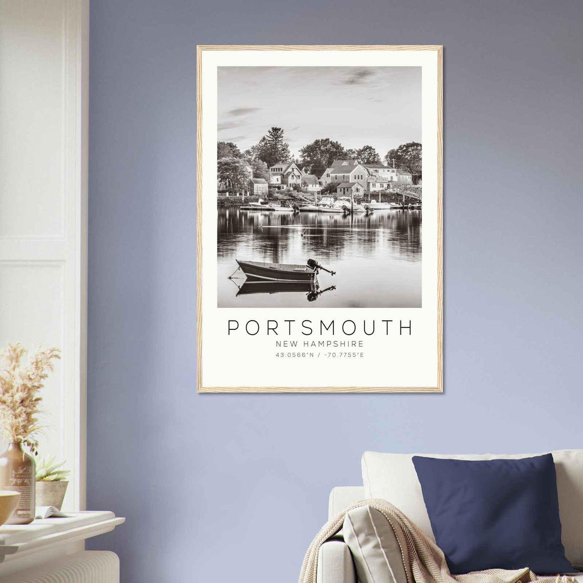 Portsmouth New Hampshire Photo Travel Poster Portsmouth Travel Print Minimalist Travel Print Ds2 - Image 2