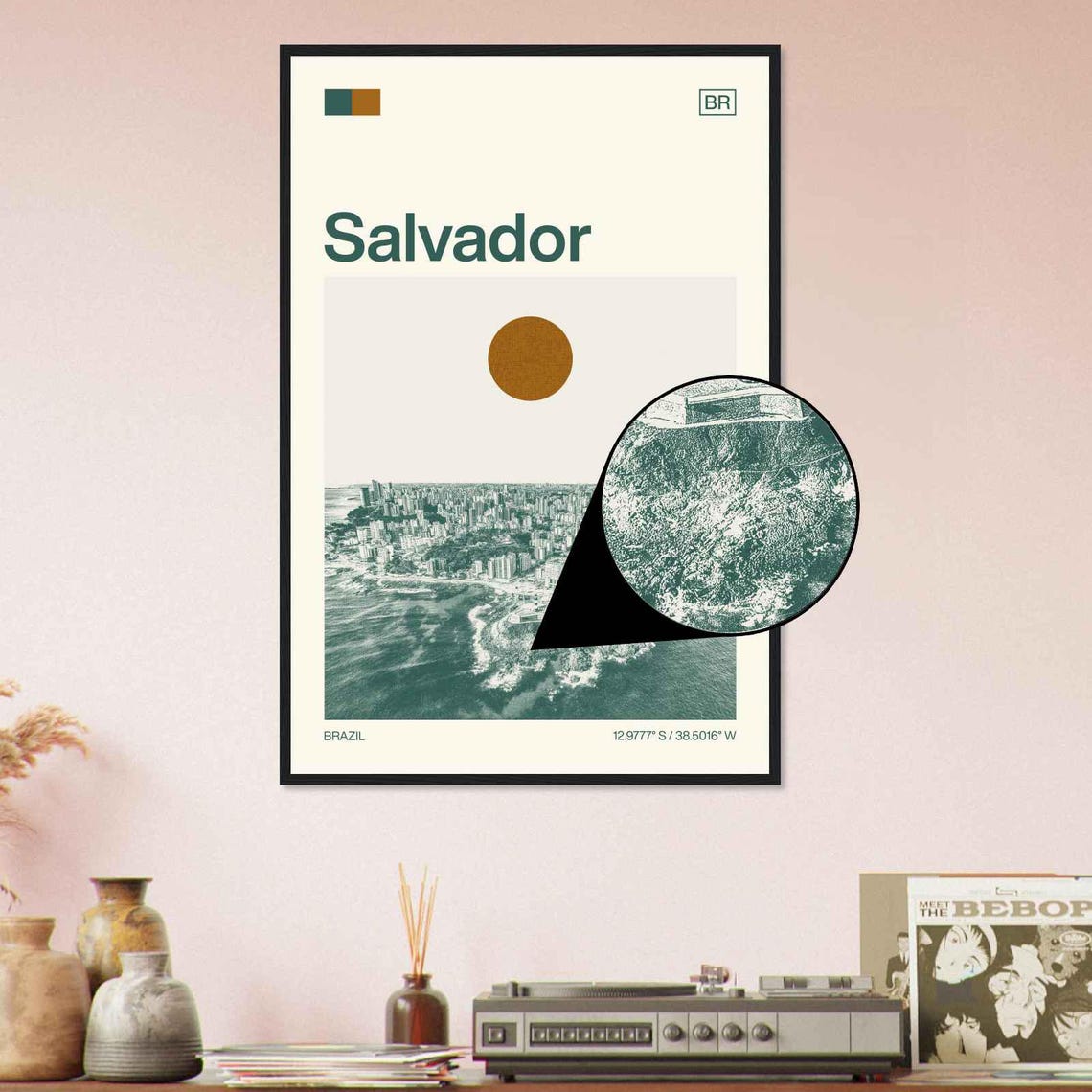 Salvador Brazil Minimalist Monochrome Travel Photo Poster - Image 4