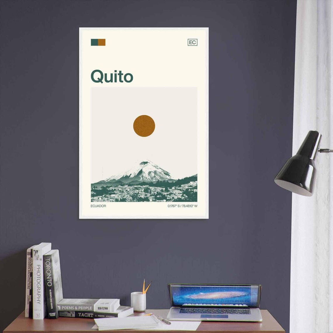 Quito Ecuador Minimalist Monochrome Travel Photo Poster - Image 3