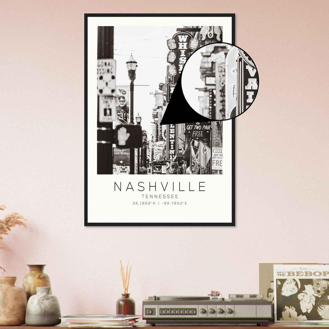 Nashville Tennessee Photo Travel Poster Nashville Travel Print Minimalist Travel Print Ds1 - Image 4
