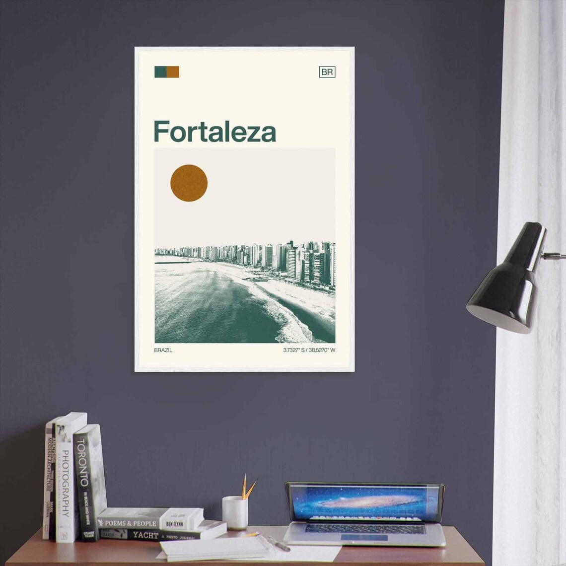 Fortaleza Brazil Minimalist Monochrome Travel Poster - Image 3